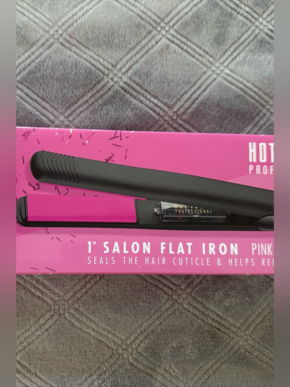 Hot Tools Ceramic 1” Flat Iron Professional Limited Edition hot pink plates